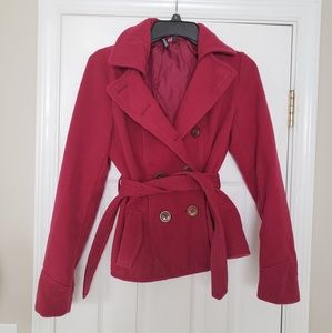 H&M Raspberry Pea Coat